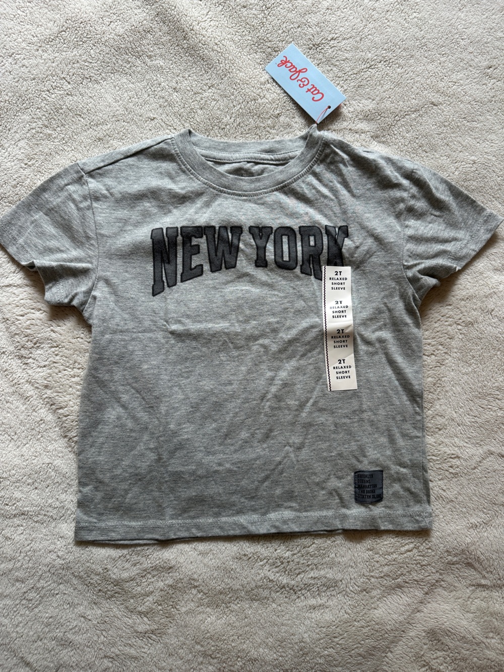 2T Gray "New York" Graphic Toddler T-Shirt